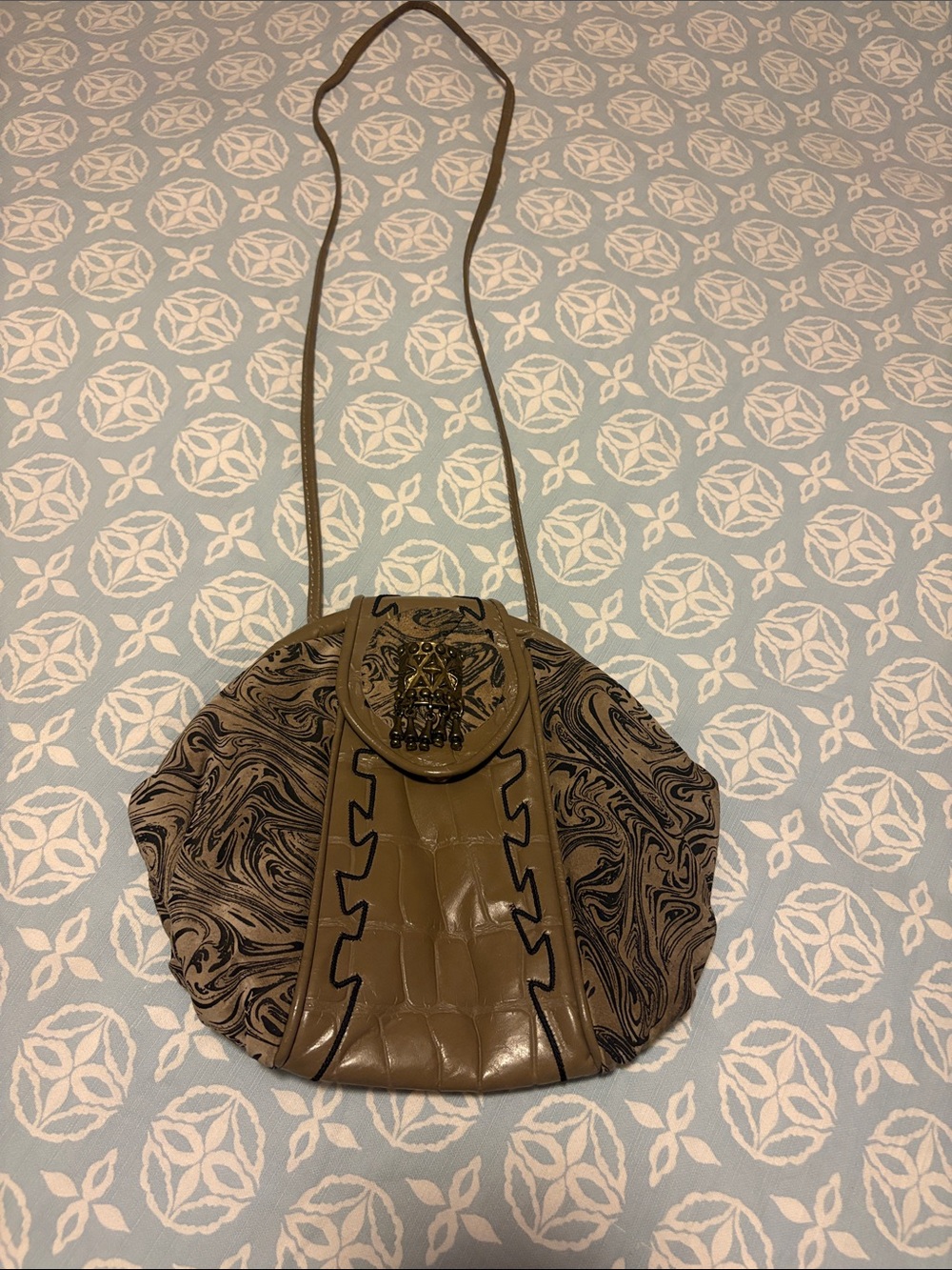 Vintage Swirl Crossbody Bag